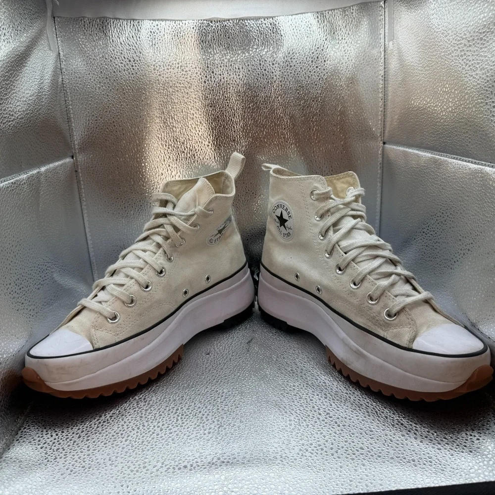 Size 8.5M/10W Converse‎ Run Star Hike Beige Unisex High Top Sneakers 166799C